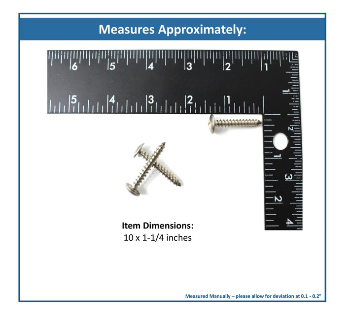 10 x1-1/4 " SS Phillips Truss Head Screw Set 80 Piece Dock Bumper Edging Piling Cone Fastener