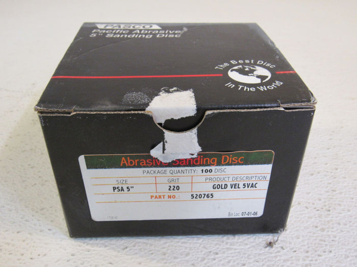 Abrasive-Sanding-Disk-Gold-VEL-5VAC-220-Grit-PSA-5in-95-Count-520765-276 3