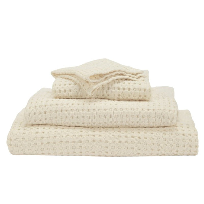 Abyss Pousada Waffle Towels Ecru 101 | Habidecor Abyss Towels at Fig Linens and Home 1