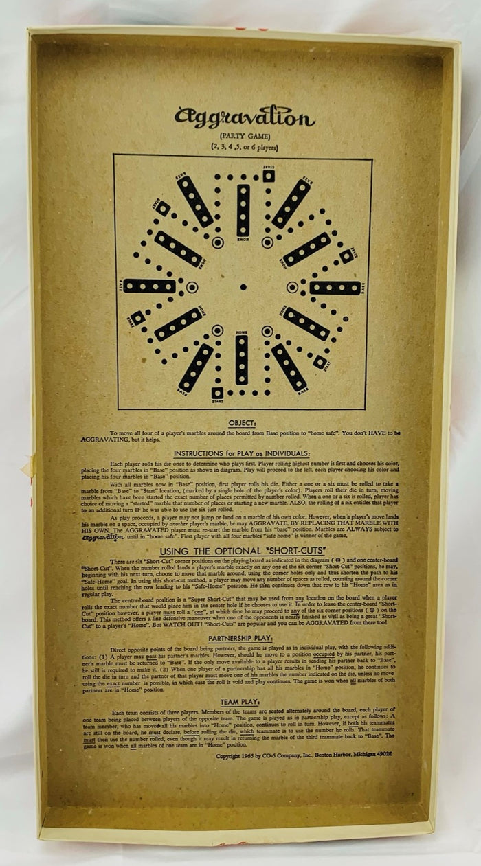 Aggravation Game Deluxe Party Edition - 1967 - Lakeside - Great Condition