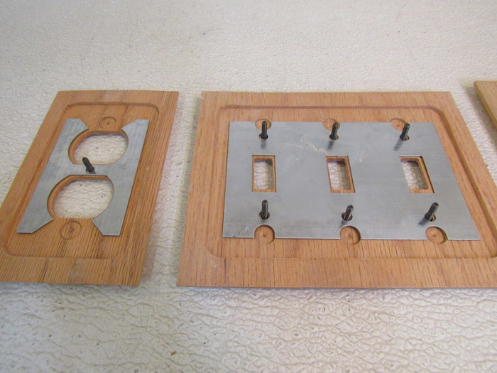 Amer-Tac-Outlet-Switch-Device-Cover-Plates-Lot-of-4-Natural-Oak-384 5