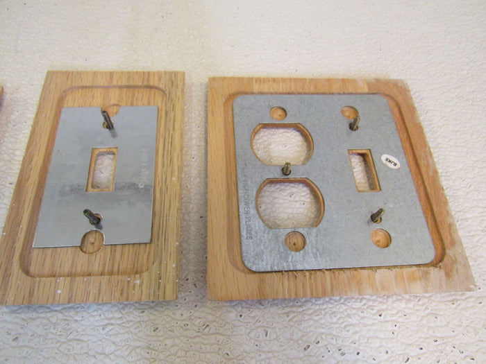 Amer-Tac-Outlet-Switch-Device-Cover-Plates-Lot-of-4-Natural-Oak-384 6