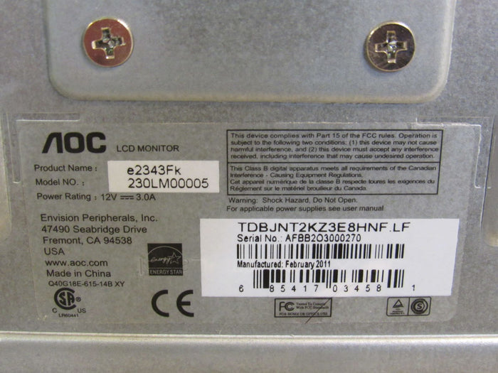 AOC-LCD-Monitor-23-in-e2343Fk-Widescreen-230LM00005-810 8