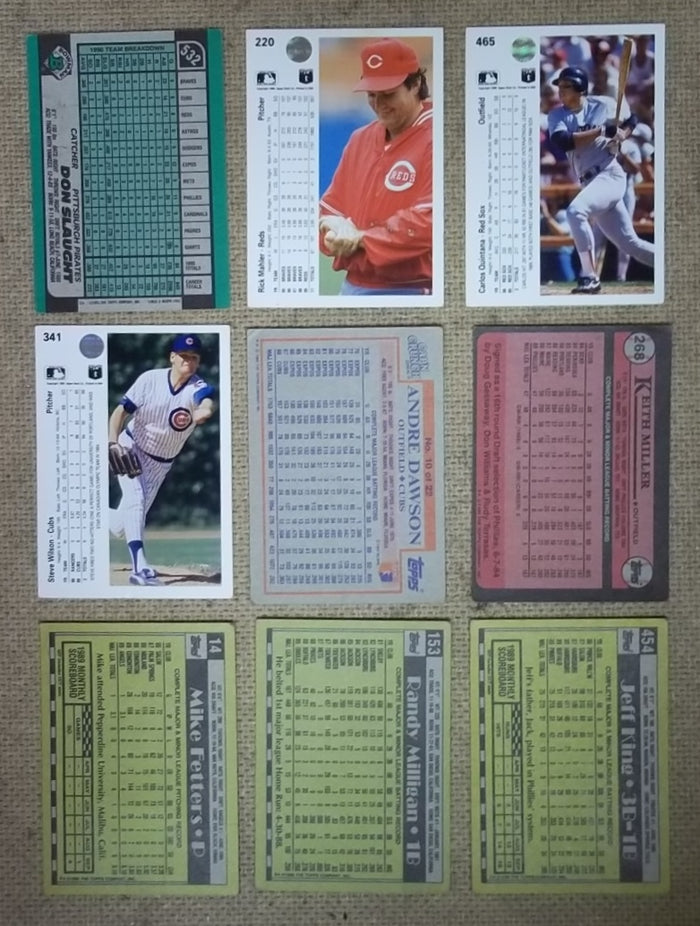 baseball-cards-lot-of-9-slaught-mahler-wilson-dawson-fetters-etc3