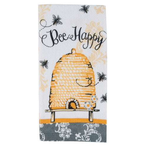 BEE HAPPY queen bee TERRY TOWEL