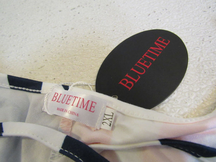 Bluetime-Shirt-Blouse-Top-Female-Size-2XL-Multi-Color-Floral-378 5