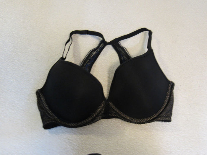 Bra-Black-with-Blue-Accent-Padded-Nylon-Spandex-Female-Size-34D-692 3