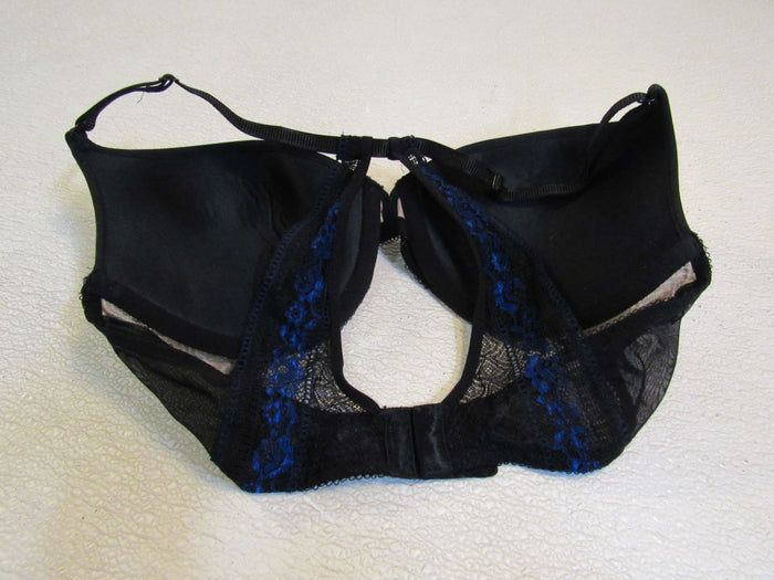 Bra-Black-with-Blue-Accent-Padded-Nylon-Spandex-Female-Size-34D-692 4