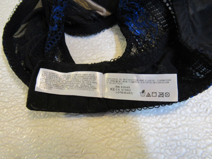Bra-Black-with-Blue-Accent-Padded-Nylon-Spandex-Female-Size-34D-692 8