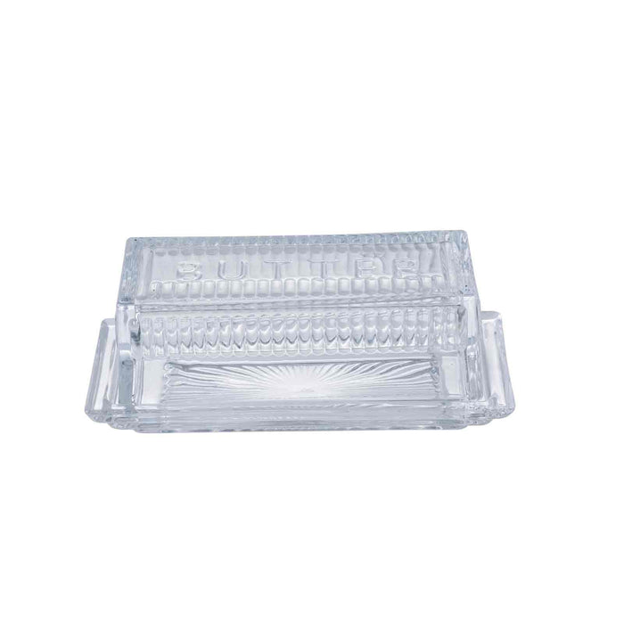 Butter Dish - clear glass
