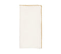 Kim Seybert Casbah Napkins Set of 4 White & Natural by Kim Seybert - White/Natural Set of 4 Napkins - 21"L x 21"W x 0.1"H at FIG LINENS AND HOME - 1