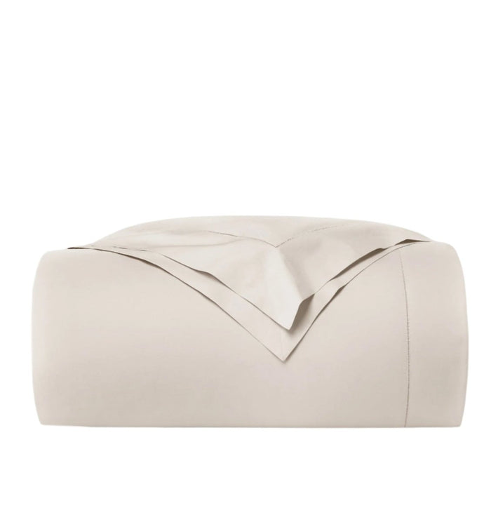 Duvet Cover - Sferra Celeste Percale Bedding Bone at Fig Linens and Home