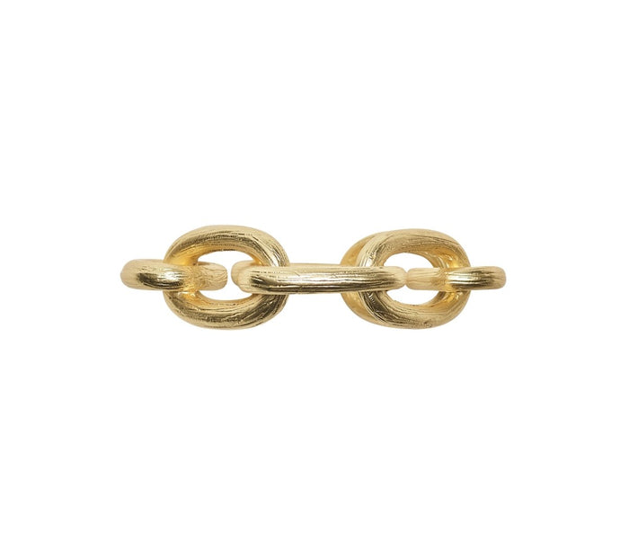 Kim Seybert Chain Link Napkin Ring in Gold Set of 4 by Kim Seybert - GOLD 2.5"L x 0.75"W x 2.5"H Napkin Ring - Set of 4 at FIG LINENS AND HOME - 8