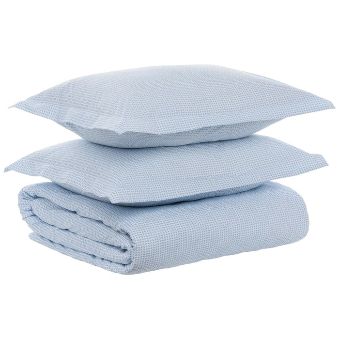 Organic Duvet Cover and Sham | John Robshaw Cinde Light Indigo Blue Bedding at Fig Linens and Home
