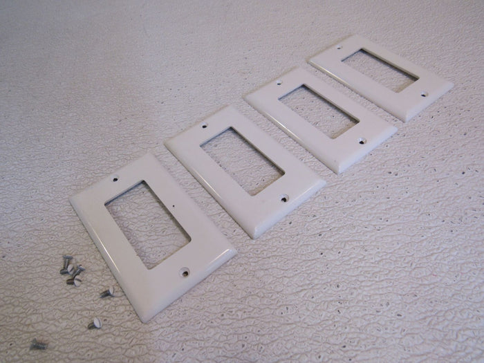 Cooper-GFI-Rocker-Cover-Plates-Lot-of-4-x-White-15FF-W1-392 1