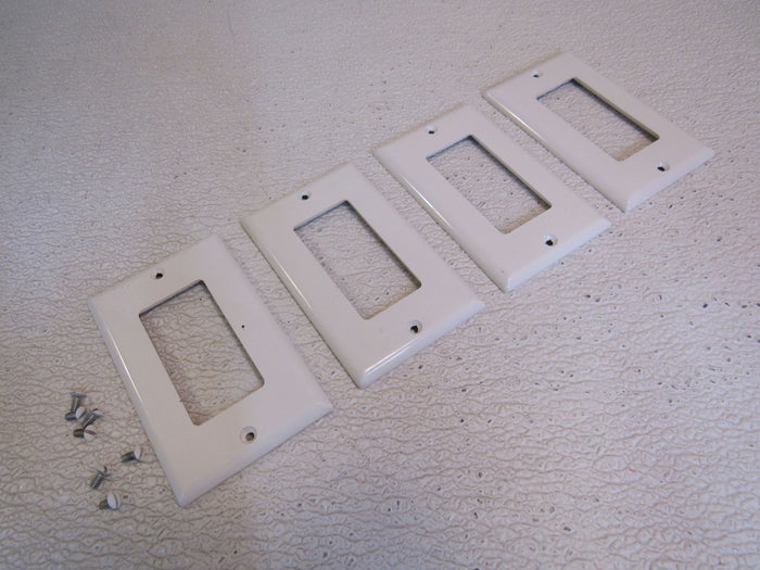 Cooper-GFI-Rocker-Cover-Plates-Lot-of-4-x-White-15FF-W1-392 2