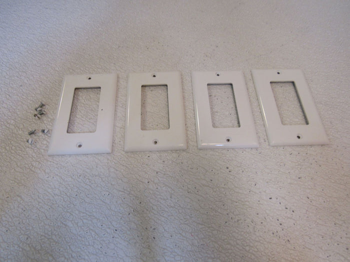 Cooper-GFI-Rocker-Cover-Plates-Lot-of-4-x-White-15FF-W1-392 3