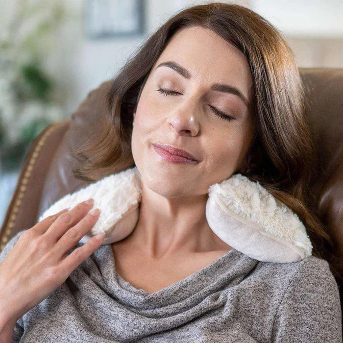 neck wrap warmies on a cream background