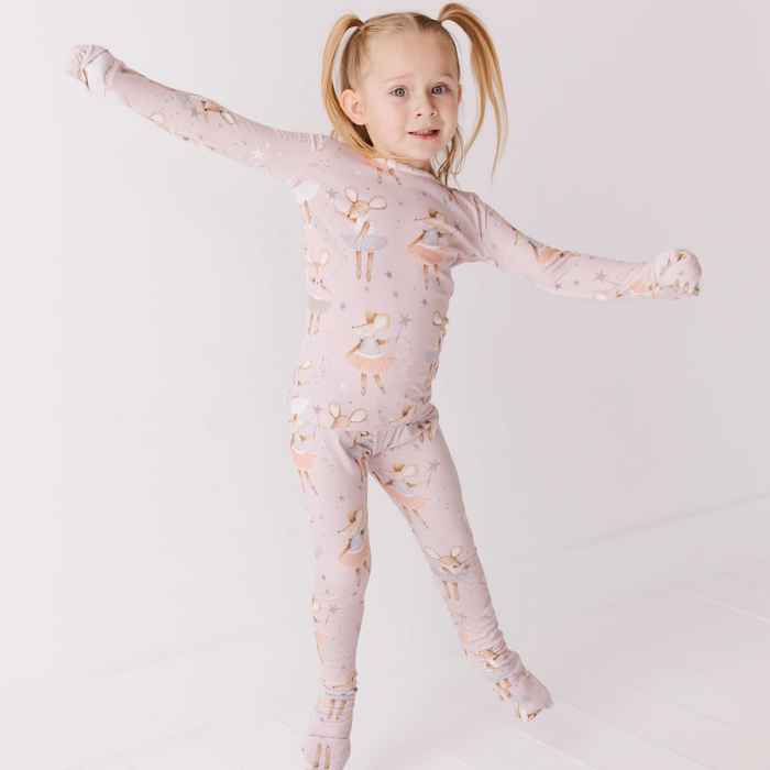 Dainty Dancers All Wrapped Up Kid's Two Piece Jammie Set