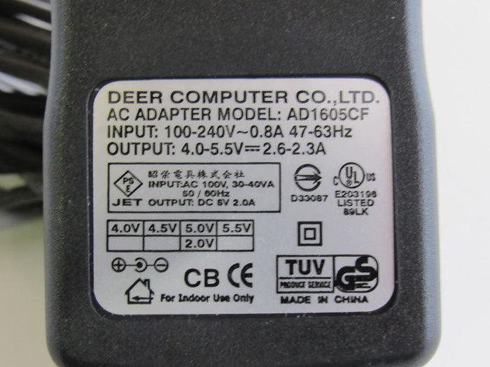 Deer-Computer-Co-LTD-AC-Adapter-Output-Input-AD1605CF-182 3