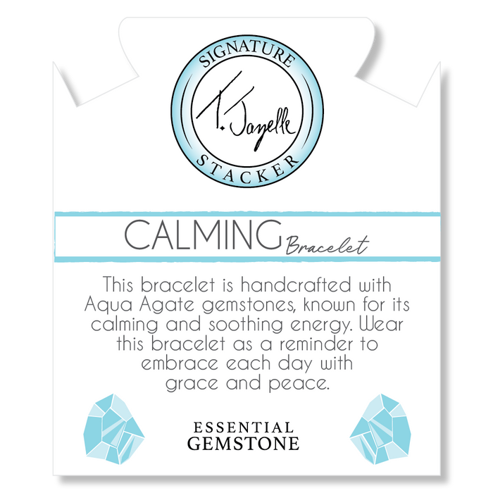 Defining Bracelet- Calming Bracelet with Aqua Agate Gemstones