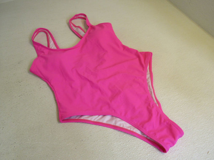 Designer-Swimsuit-One-Piece-Hot-Pink-Padded-Top-Nylon-Spandex-Female-Size-M-456 1
