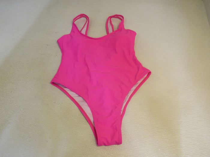 Designer-Swimsuit-One-Piece-Hot-Pink-Padded-Top-Nylon-Spandex-Female-Size-M-456 3