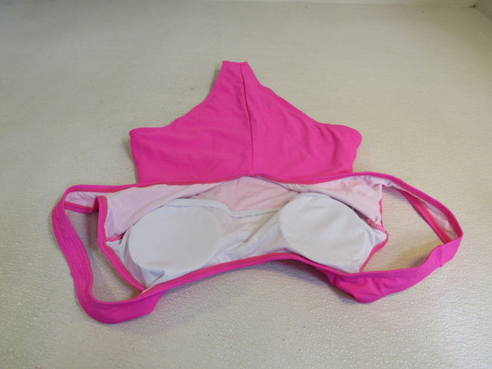 Designer-Swimsuit-One-Piece-Hot-Pink-Padded-Top-Nylon-Spandex-Female-Size-M-456 5