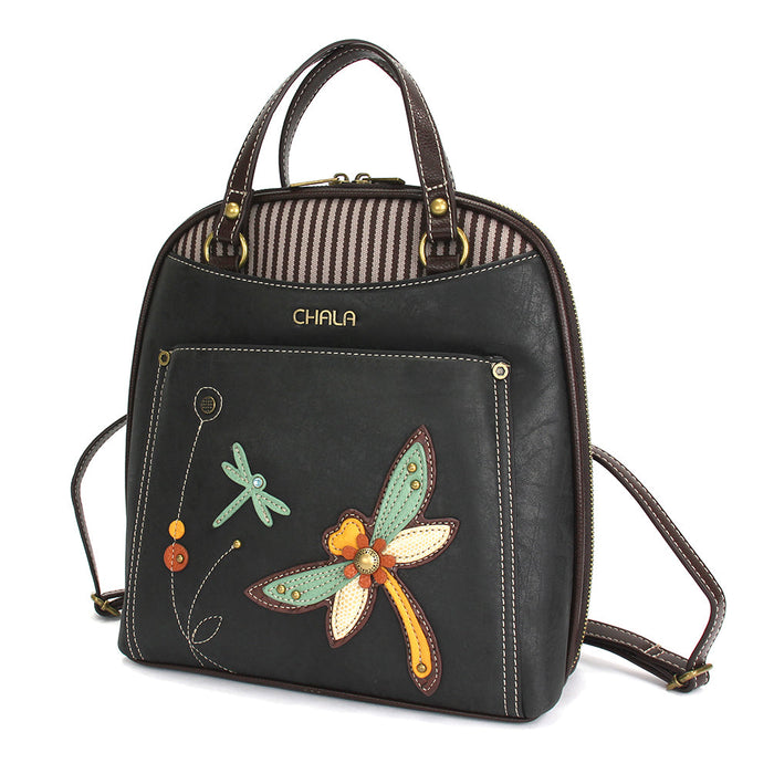chala dragonfly convertible backpack on a white background