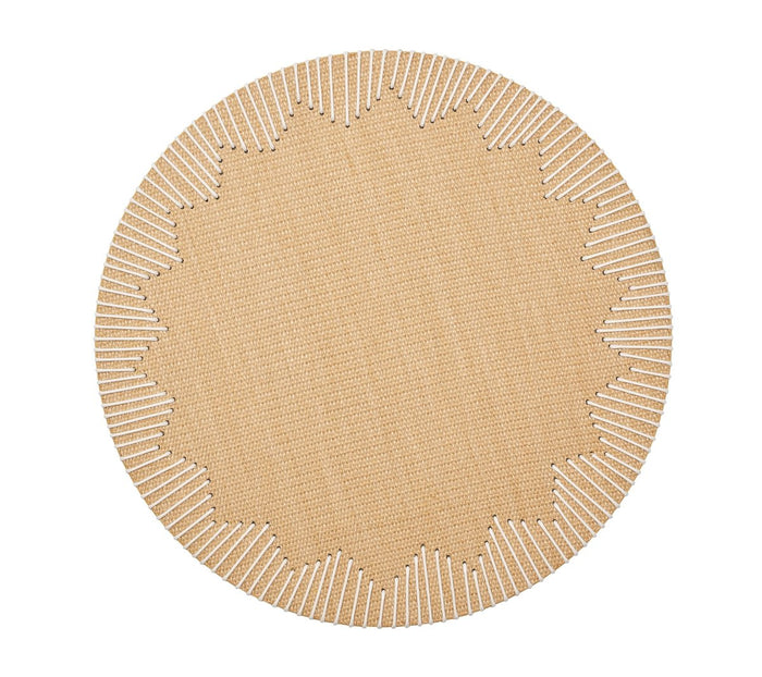 Dream Weaver Placemat in Natural & White by Kim Seybert at Fig Linens and Home