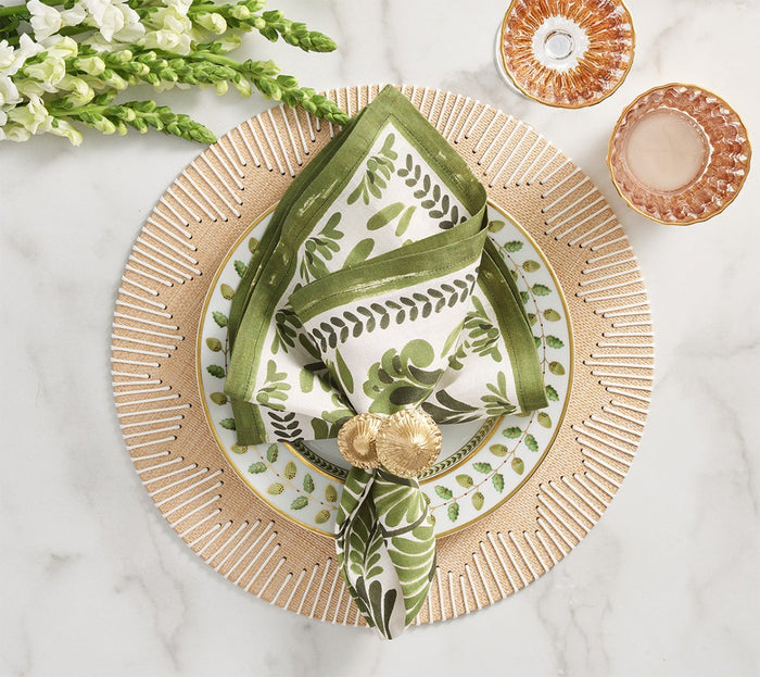 Dream Weaver Placemat in Natural & White Set of 4 by Kim Seybert NATURAL/WHITE 15"L x 15"W x 0.1"H Placemat - Set of 4 at FIG LINENS AND HOME 6