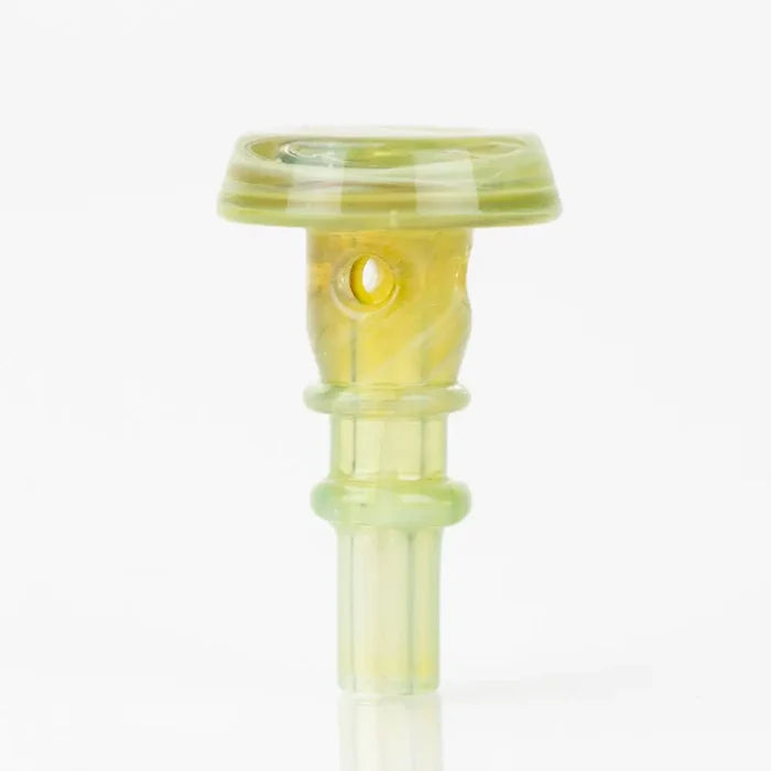 Empire Glassworks Puffco Joystick Slime for Puffco Peak Pro translucent yellow glass bong head with ridges
