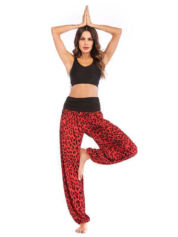Floral Printed Wide Leg Casual Pants