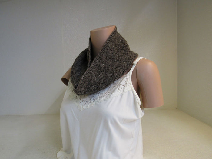 Handcrafted-Cowl-Dark-Brown-Tweed-Textured-Tweed-Merino-Adult-434 1