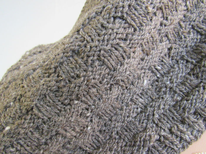 Handcrafted-Cowl-Dark-Brown-Tweed-Textured-Tweed-Merino-Adult-434 6