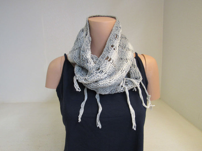 Handcrafted-Shawl-Gray-Cream-Boho-Textured-Fringes-Cotton-Female-Adult-492 3