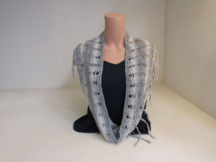 Handcrafted-Shawl-Gray-Cream-Boho-Textured-Fringes-Cotton-Female-Adult-492 5