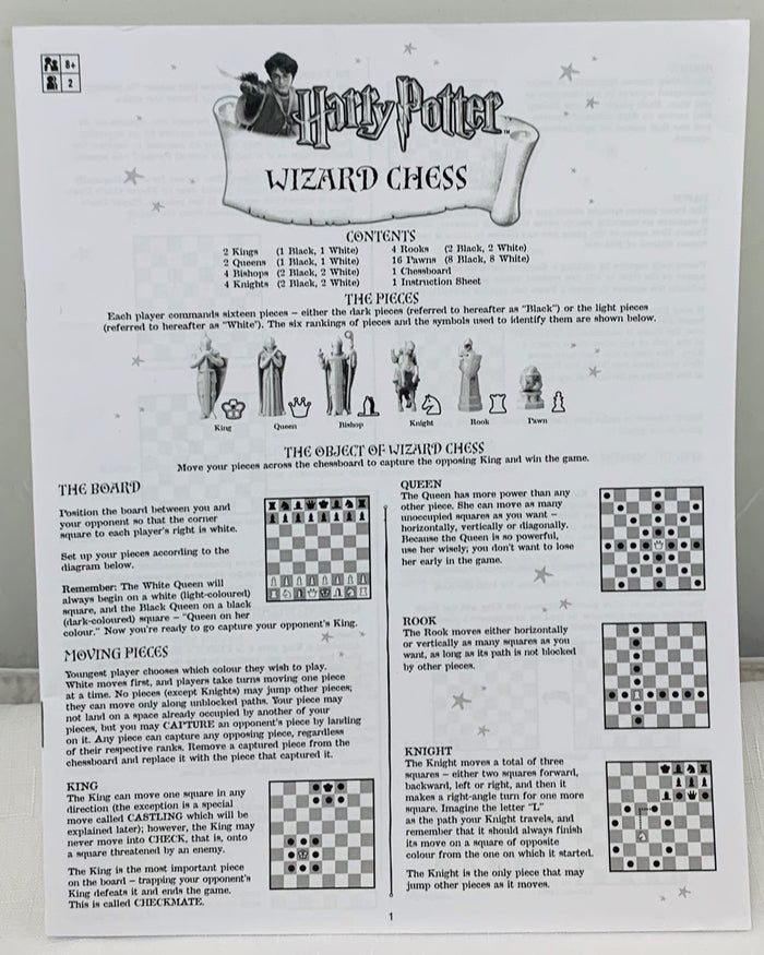 Harry Potter Wizard's Chess Game - 2002 - Mattel - Great Condition
