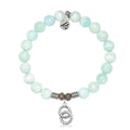 Hemimorphite Gemstone Bracelet with Forever Connected Sterling Silver Charm