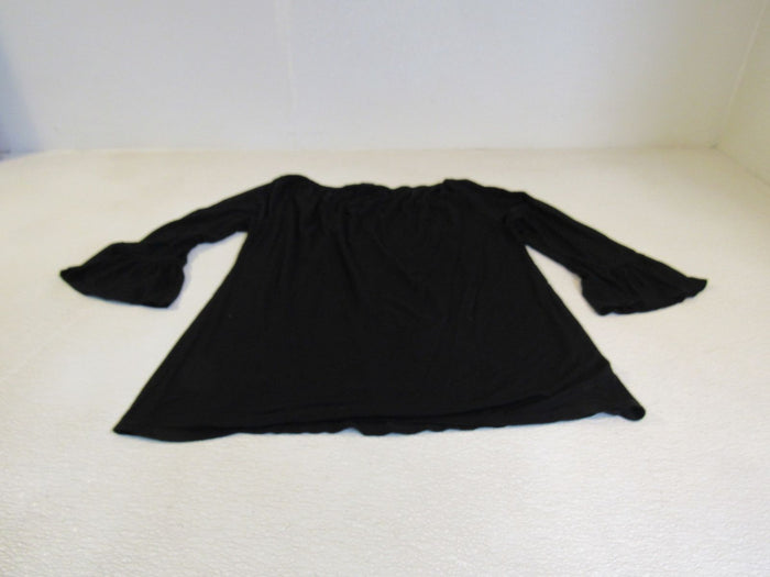 INC-Blouse-Black-Ruffle-on-Sleeve-Rayon-Spandex-Female-Size-M-620 4