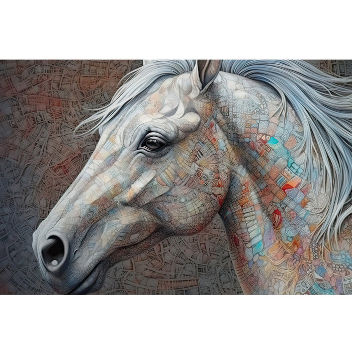 Ingooood Wooden Jigsaw Puzzle 1000 Piece - Stallion - Ingooood jigsaw puzzle 1000 piece