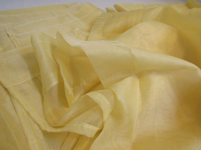 Keqiaosuocai-Sheer-Curtains-Lot-of-2-84in-L-x-52in-W-Golden-Yellow-Polyester-886 6