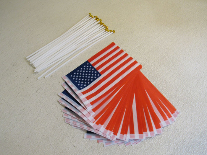 King-Girl-Hand-Held-Small-American-Flag-Lot-of-25-520 2