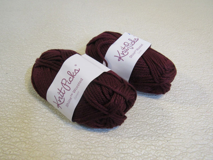 Knit-Picks-Shine-Worsted-Yarn-Currant-2-Skeins-75-Yards-Each-776 1