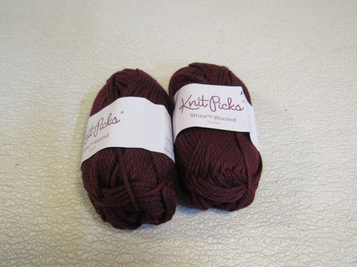 Knit-Picks-Shine-Worsted-Yarn-Currant-2-Skeins-75-Yards-Each-776 3