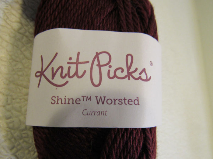 Knit-Picks-Shine-Worsted-Yarn-Currant-2-Skeins-75-Yards-Each-776 5
