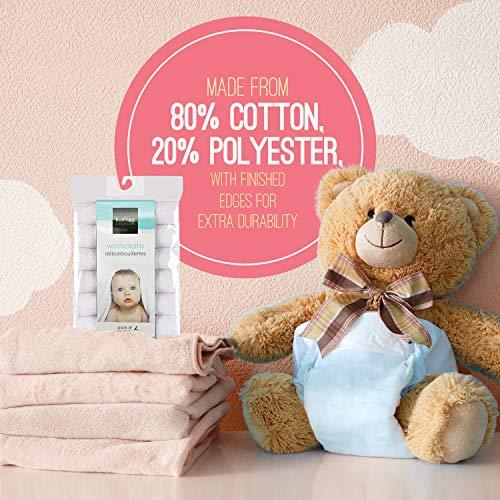 Kushies Wash Cloths, 6 Pack | White