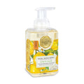 lemon basil foaming hand soap on a white background