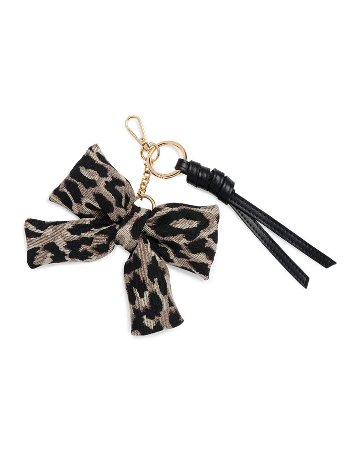Leopard Bow Bag Charm