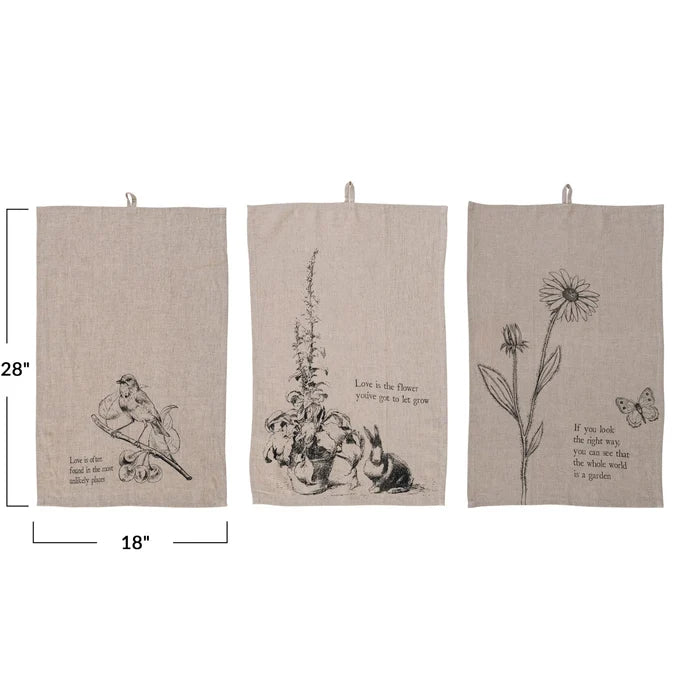Linen Blend Tea Towel